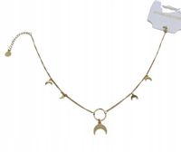 Bransoletka na nogę stal chirurgiczna Księżyc kolor złoty