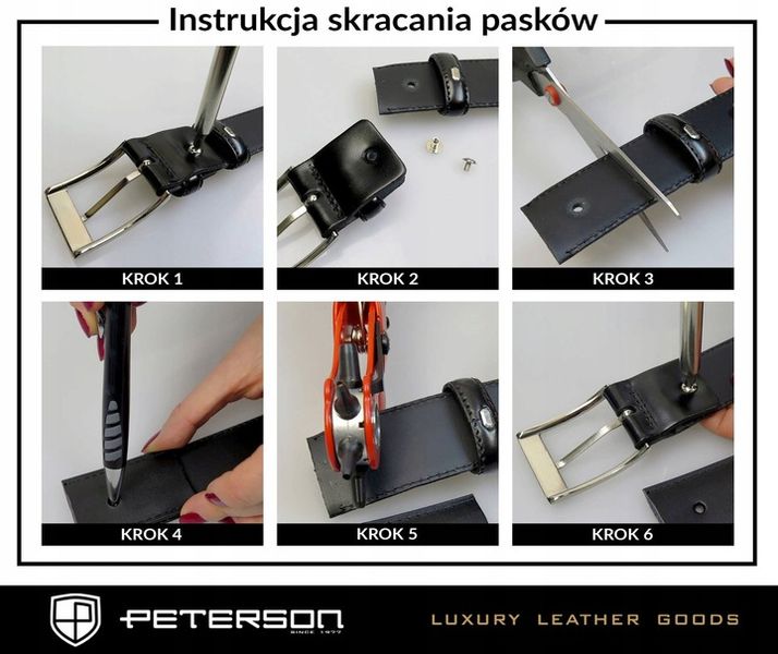 pasek pu 35 mm ptn 042277-125 black zdjęcie 12