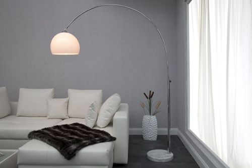 Lampa podłogowa Bow II biała regulowana D2 na Arena.pl