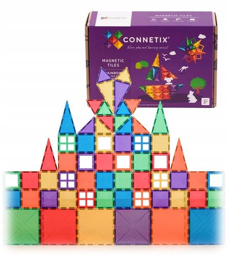 Klocki magnetyczne Starter 60 el. Connetix Rainbow zestaw startowy średni na Arena.pl
