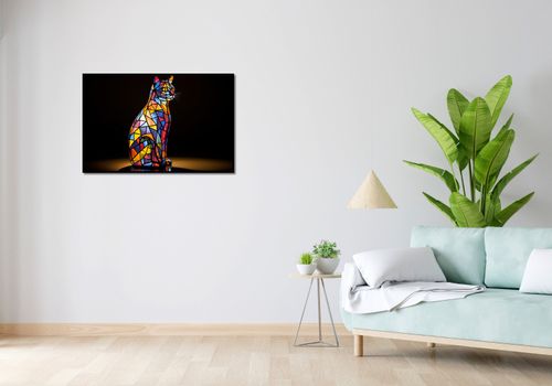 Plakat 91,5x60cm Koci Witraż na Arena.pl