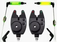 ZESTAW 2x SYGNALIZATOR WĘDKARSKI WODOODPORNY DIODY LED+ 2x SWINGER ŚWIETLIK
