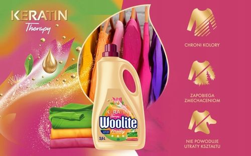 Woolite Płyn Do Prania KOLORÓW Owocowy Molerowy Zapach Keratin Therapy 3,6l na Arena.pl