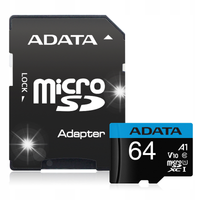 Karta pamięci micro 64GB microSD A-Data mikro FHD A1 V10 100MBps+adapter SD