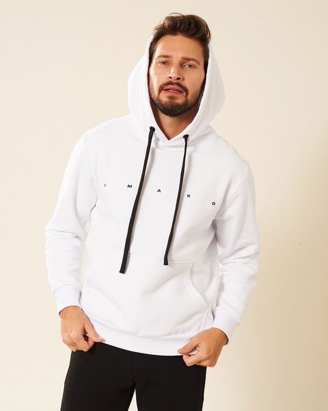 Bluza męska bawełniana kangurka biała Nelson Rozmiar - XL zdjęcie 3