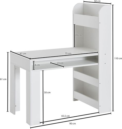 Biurko dziecięce białe z regałem do pokoju dla dziecka stolik na Arena.pl