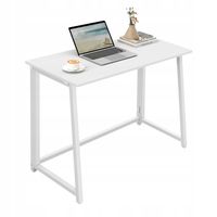 Biurko Komputerowe Składane Nowoczesne MAX 1.0 Białe Stolik Do Pokoju