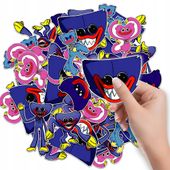 NAKLEJKI ETYKIETY NA ZESZYT NALEPKA Z POSTACIAMI HUGGY WUGGY WZORY 6 SZT