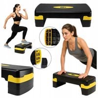 STEP SCHODEK DO ĆWICZEŃ DO AEROBIKU FITNESS 3 STOPNIOWY REGULOWANY