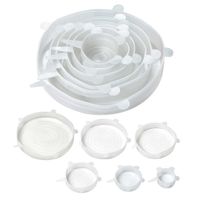 zestaw 6 szt. uniwersalnych pokrywek silikonowych kinghoff kh-1902