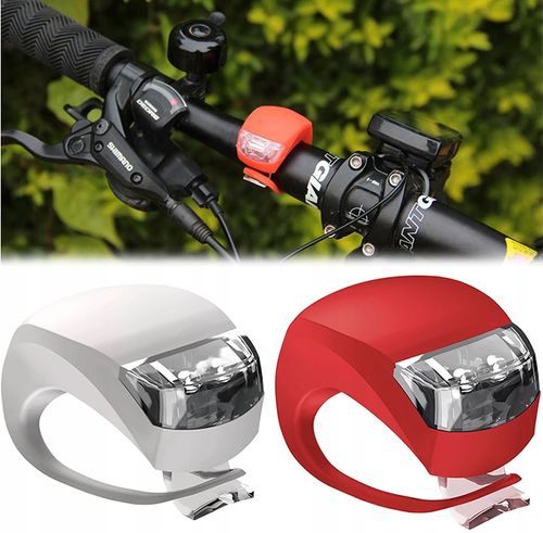 LAMPKA ROWEROWA CZERWONA/BIAŁA SILIKON na Arena.pl