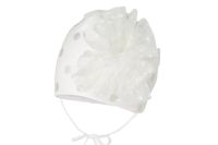 Broel AFRODYTA czapka wiązana kokarda ecru 44-46