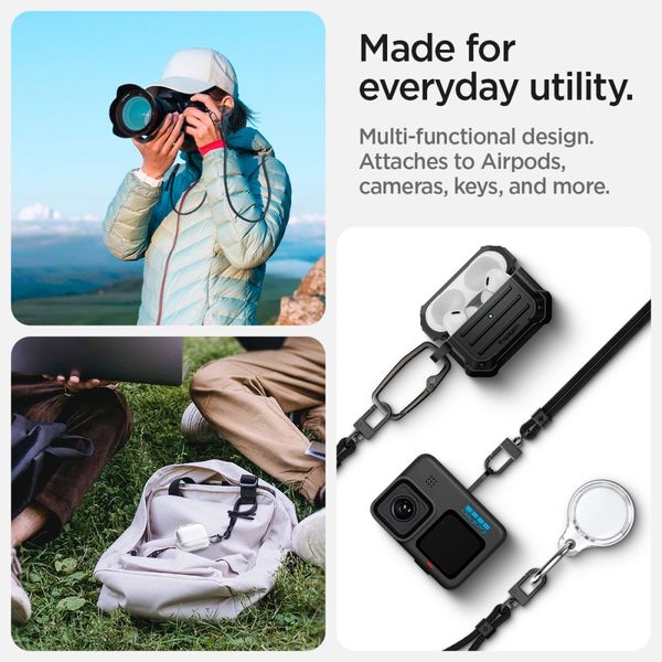 SPIGEN UNIVERSAL STRAP SET CROSSBODY & WRIST BLACK zdjęcie 12