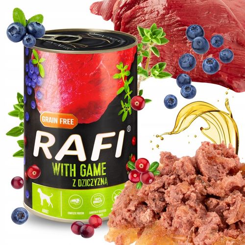 MOKRA KARMA DOLINA NOTECI RAFI ADULT BEZ ZBÓŻ PUSZKA MIX SMAKÓW 24 x 400G na Arena.pl