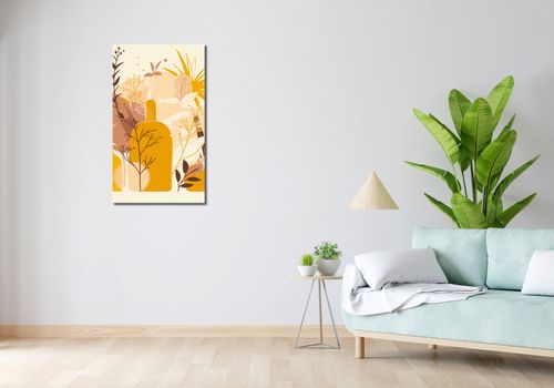 Obraz 50x90cm Złote Rośliny na Arena.pl