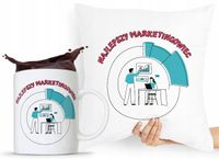 Dla Marketingowca Zestaw Poduszka + Kubek Prezent Z Nadrukiem Ze Zdjęciem