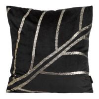 POSZEWKA WELUR VELVET WE WZORY 45X45 CM CZARNA
