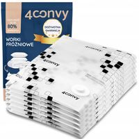 4CONVY 6x Worki próżniowe duże 80x120 na pościel kołdry torby wielorazowe