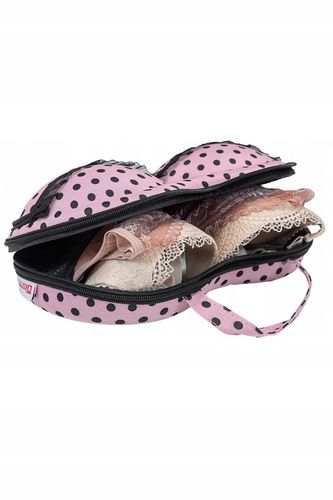 Stylowe etui na bieliznę biustonosz podróż różowe Kontri E1001 na Arena.pl