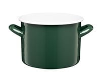 Garnek emaliowany polewany gładki 18 cm 3,4 l zielony butelkowa zieleń