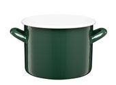 Garnek emaliowany polewany gładki 18 cm 3,4 l zielony butelkowa zieleń