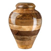 Urna na prochy ludzkie z naturalnego drewna mango