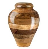 Urna na prochy ludzkie z naturalnego drewna mango