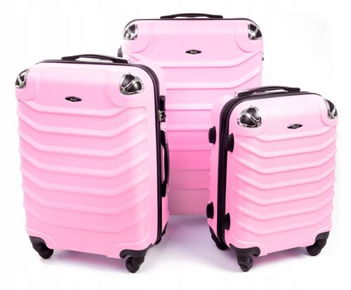 73 ZESTAW WALIZEK PODRÓŻNYCH RGL 3w1 XXL XL L KÓŁKA PODRÓŻNA TORBA ABS na Arena.pl