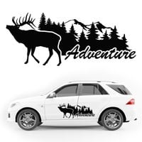 NAKLEJKA NA SAMOCHÓD wodoodporna jeleń adventure KAMPER camper 100 cm