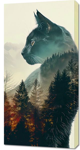 Obraz 50x100cm Koci Duch Lasu zdjęcie 1