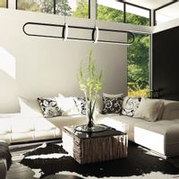 LAMPA wisząca CERRILA PND-29772750-1A-BK Italux geometryczna OPRAWA metalowy ZWIS art deco LED 31,2W 3000K czarny biały