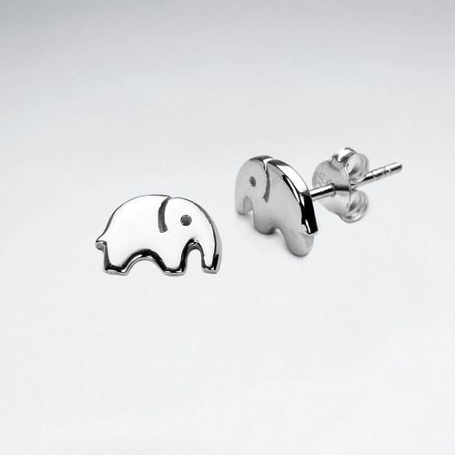 srebrne kolczyki słoniki na Arena.pl