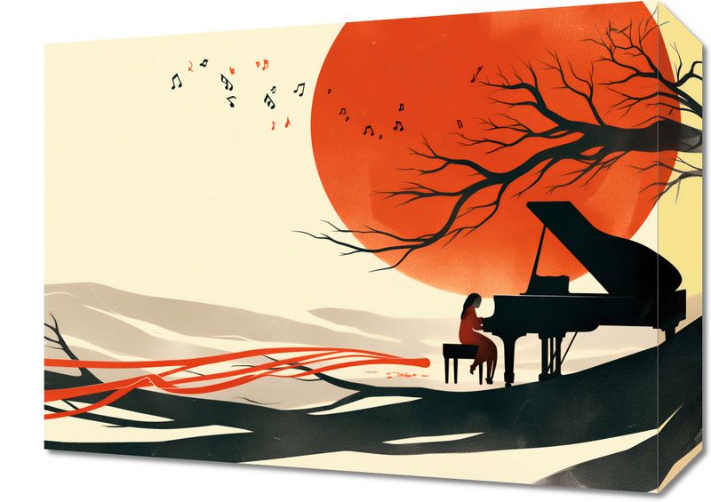 Obraz 40x30cm Pianistka zdjęcie 1