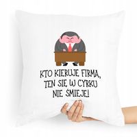 Poduszka Prezent Dla Kierownika Kto Kieruje Firmą Z Nadrukiem Ze Zdjęciem