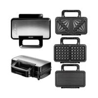 Opiekacz 3w1 gofrownica grill MPM MOP-43M 3w1 inox 1000 W