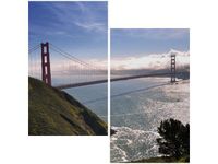 60X60CM GOLDEN GATE BRITTA HEISE DWU OBRAZ ŚCIAN