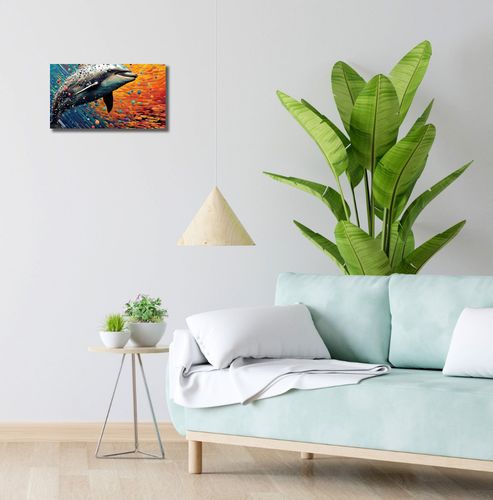 Obraz 40x20cm Delfin w Palecie Barw na Arena.pl