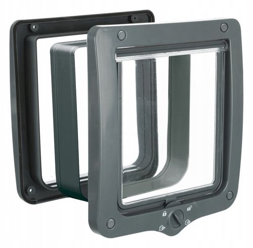 Trixie Drzwiczki DRZWI 4-Way XL tunelem kota szary na Arena.pl