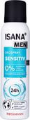ISANA MEN SENSITIVE DEZODORANT W SPRAYU 24H 150 ML