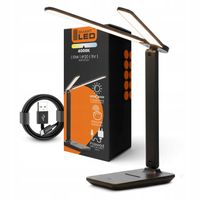 Lampka Biurkowa LED Podwójna Kreślarska Regulowana Dotyk Szkolna Na