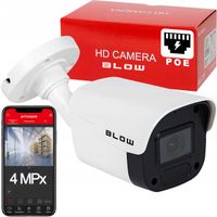 ZEWNĘTRZNA KAMERA 4MPx IP POE TUBOWA DETEKCJA 30m IR 2.8mm + AUDIO IP66