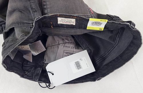 Męskie jeansy Levi's Skinny Taper 845580050 szare Levis - W33/L36 na Arena.pl