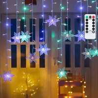 Niskonapięciowe lampki sople 100 LED RGBY 3m 12 sopli z pilotem do dekoracji świątecznych