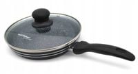 Patelnia granitowa Pokrywka 22cm plaster miodu indukcja gaz 1,4L Wysoka 4,5