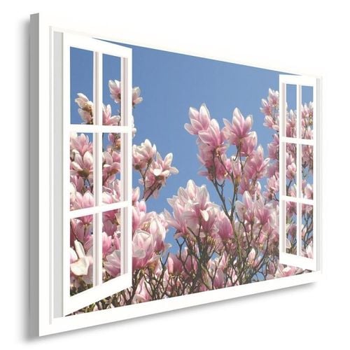Obraz na płótnie - Canvas, Kwitnąca magnolia 80x60 na Arena.pl