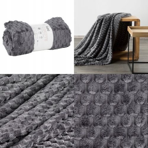 Komplet narzut na kanapę + fotele gruby ciepły koc mikrofibra 3D kolory HIT na Arena.pl