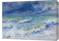 Obraz 70x50cm Seascape,  Pierre-Auguste Renoir Vintage do Salonu