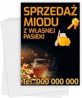 Ulotki A4 reklamowe firmowe 1000 sztuk wiele wzorów SPRZEDAŻ MIODU