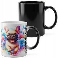 KUBEK MAGICZNY 330ML DRUK - PIES PSY PIESEK RASA BULLDOG FRANCUSKI FRENCH