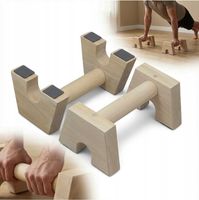 PARALETKI podpórki uchwyty drewniane do pompek kalisteniki ćwiczeń